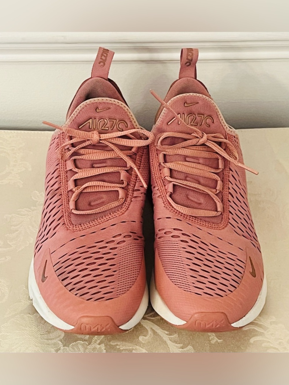 Nike Air Max 270 Rust Pink Running Women Sneakers BQ0969-600 - Sz 10 EUC - Picture 3 of 15